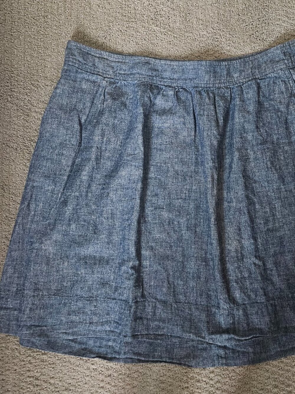Eileen Fisher Hemp Cotton Linen Skirt Womens L with pockets